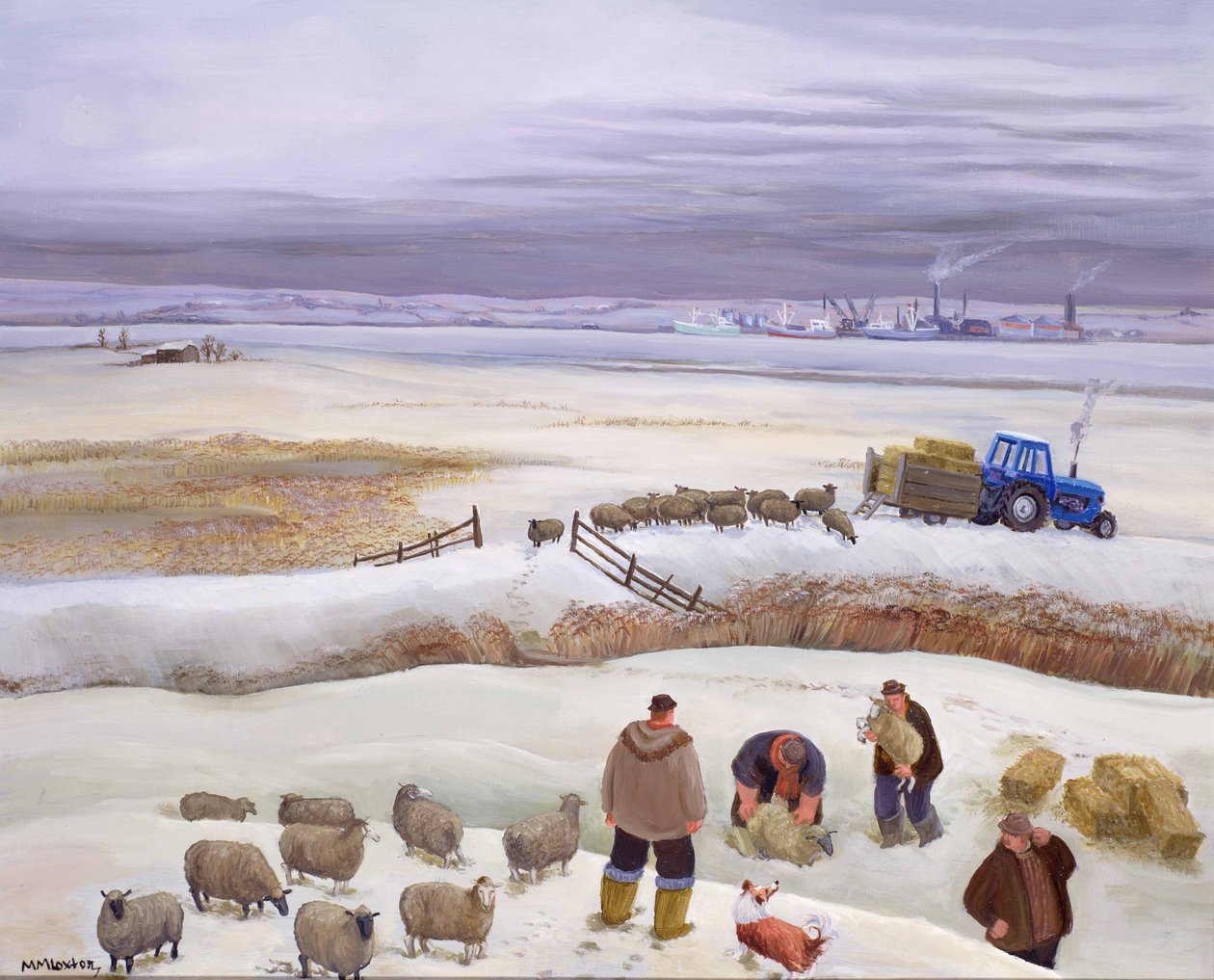 Winterse sneeuwval door Margaret Loxton