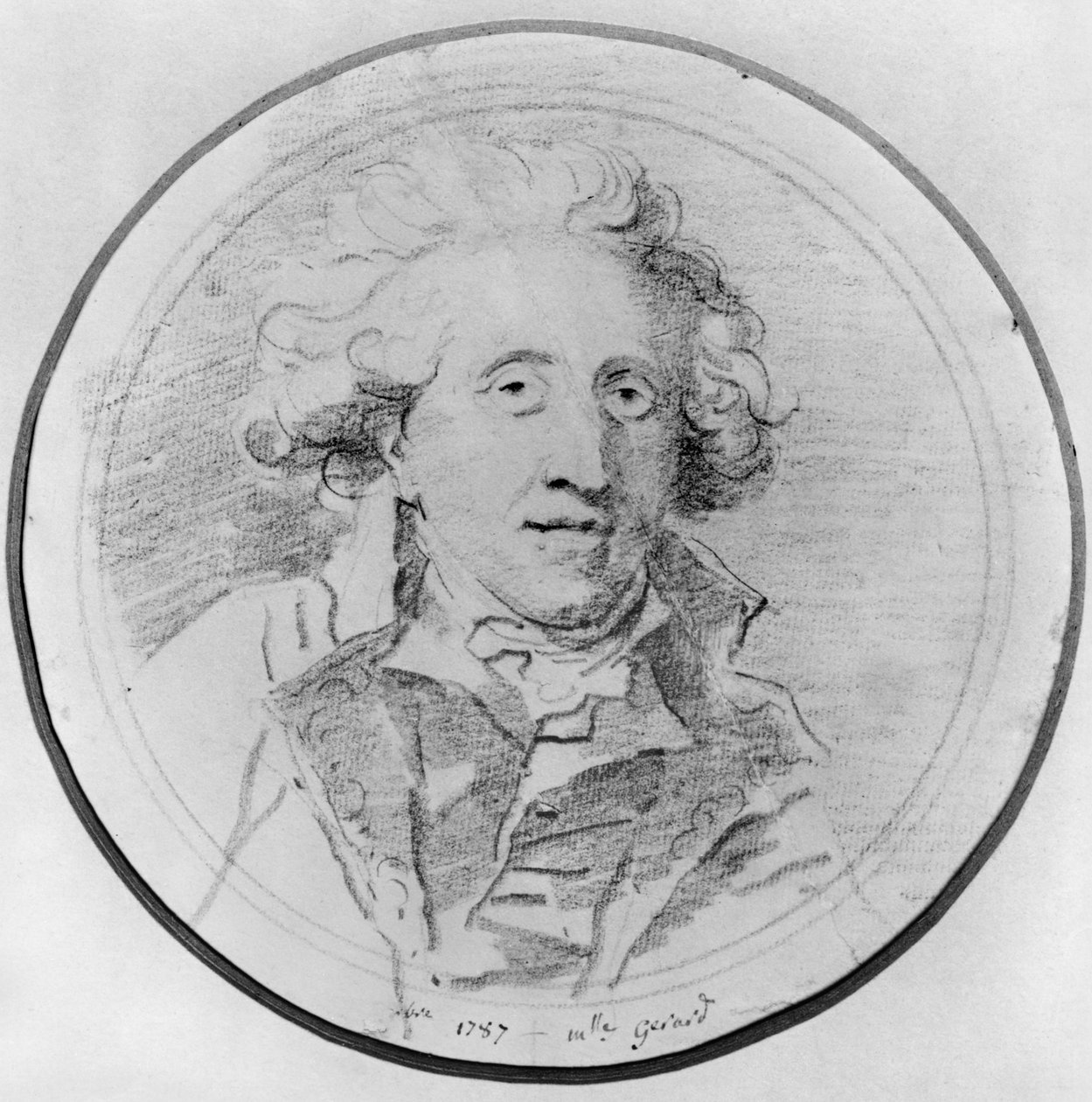 Portret vermoedelijk van Jean-Honore Fragonard (1732-1806) 1787 door Marguerite Gerard