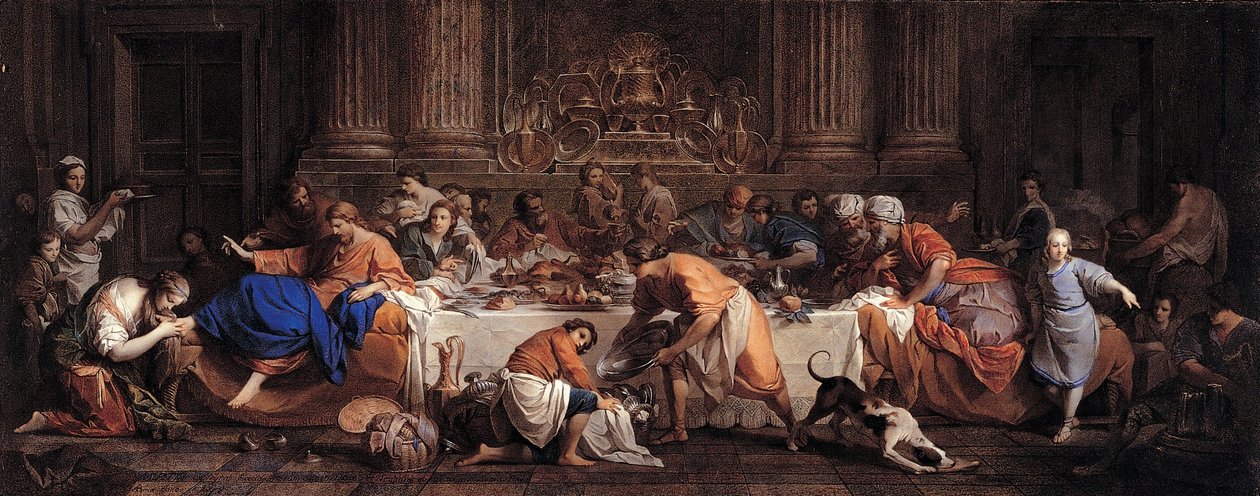 Diner in het huis van de Farizeeër door Maria Felice Tibaldi Subleyras