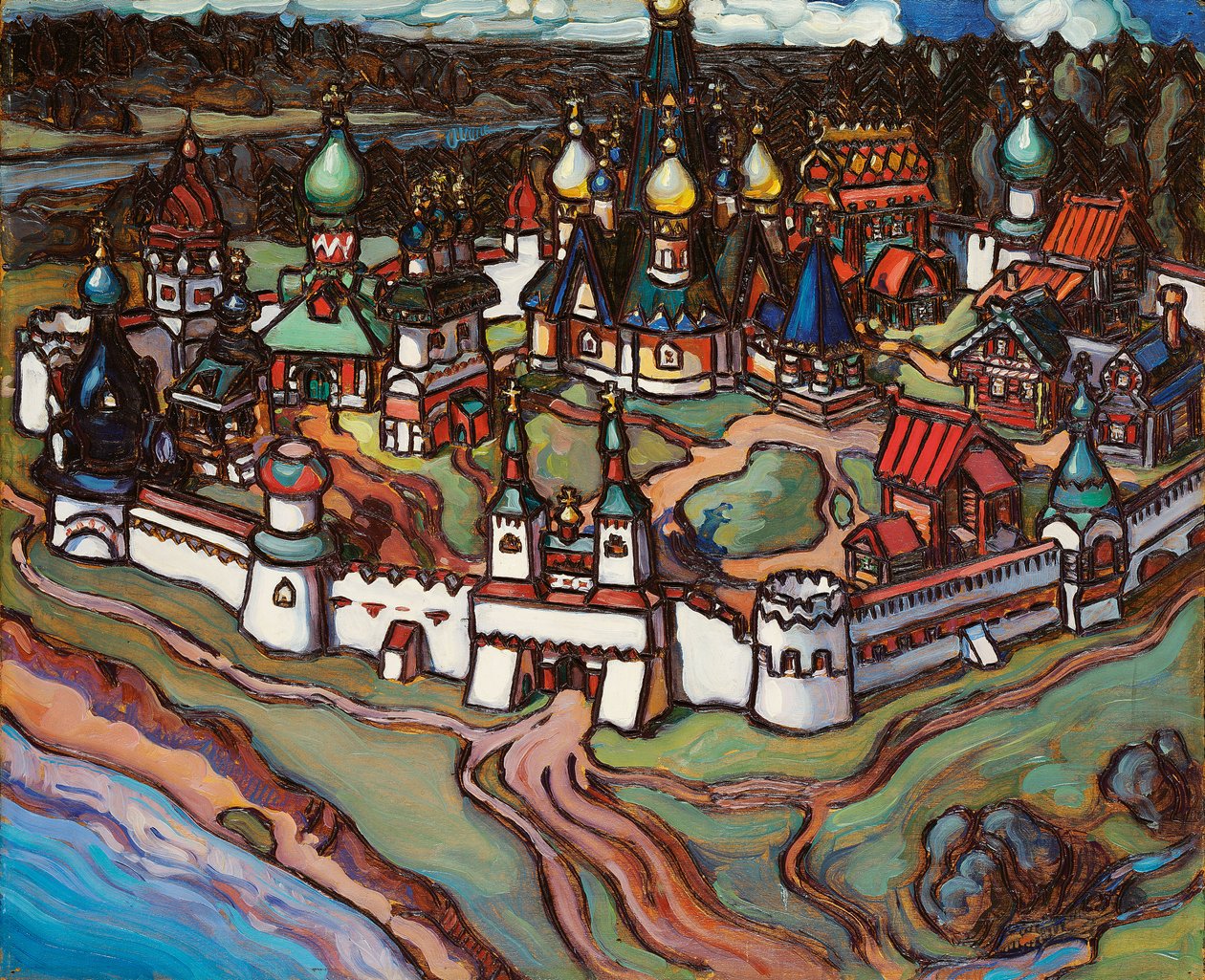 Gorodok, 1899 door Maria Iakunchikova