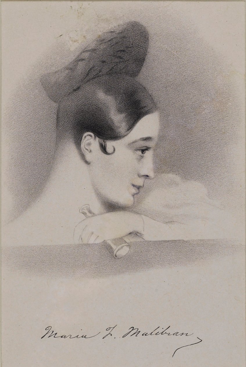 Zelfportret door Maria Malibran Garcia