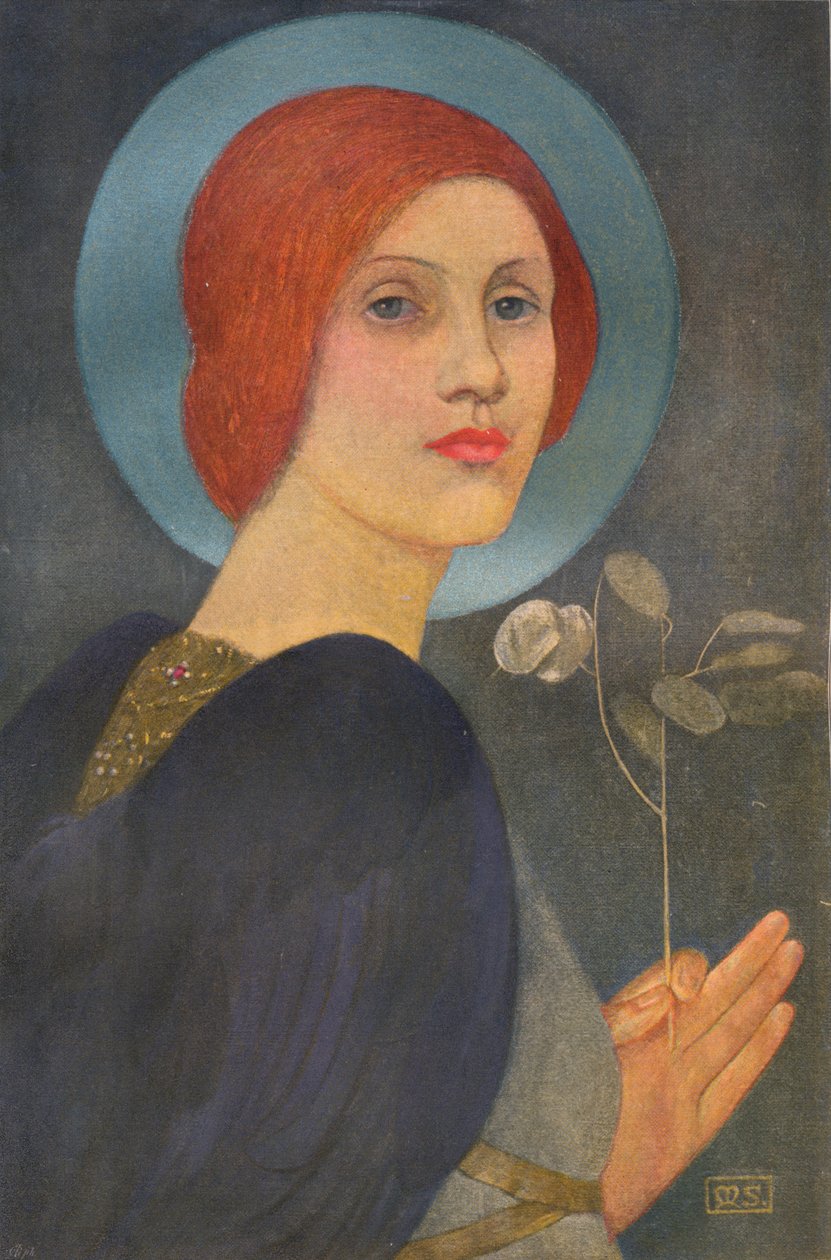 Een engel, c1905 door Marianne Stokes