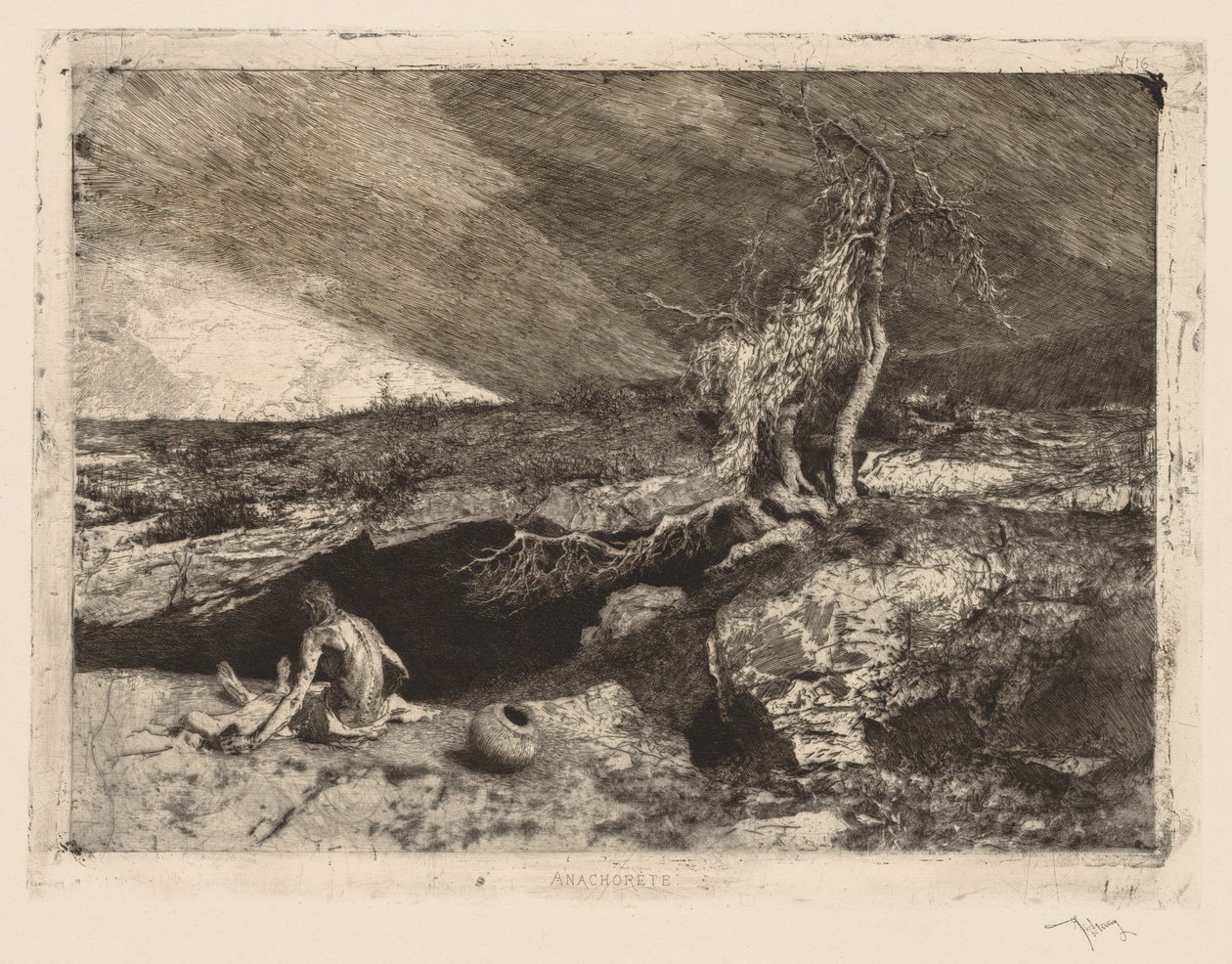 Anachoreet door Mariano José María Bernardo Fortuny y Carbó