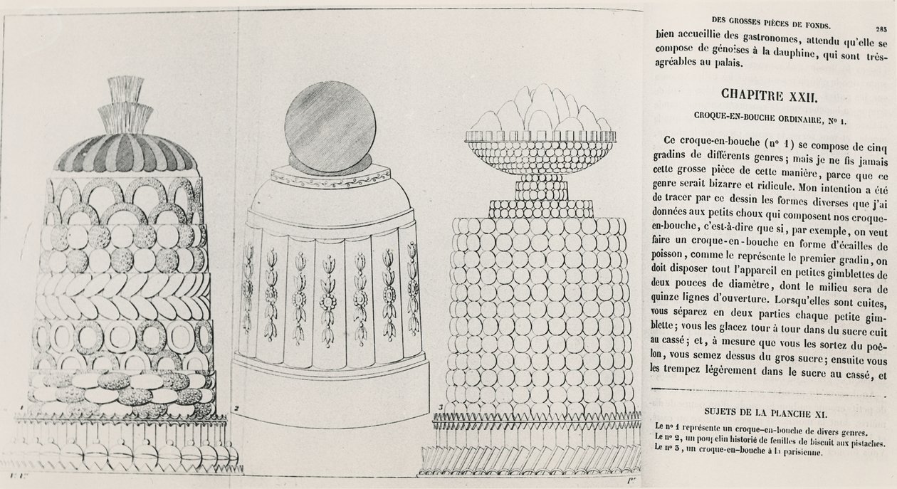 Croquembouche Ontwerpen door Marie Antoine Careme
