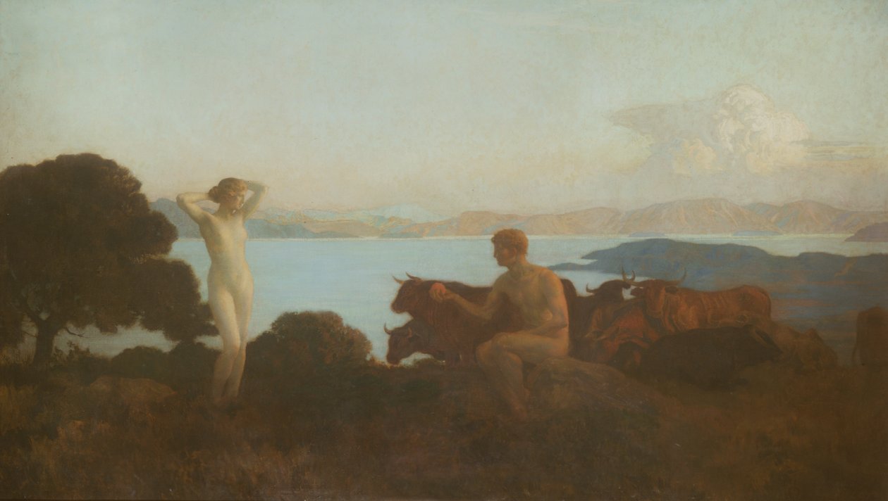 Het Oordeel van Paris door Marie Auguste Emile Rene Menard