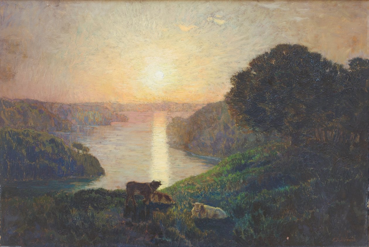 De rivier door Marie Auguste Emile Rene Menard