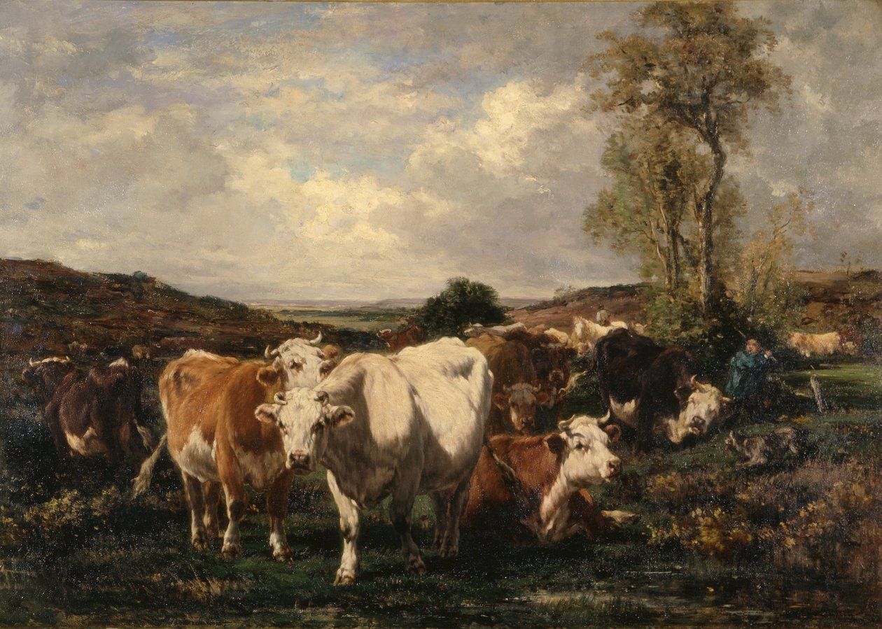 Kudde (olieverf op doek) door Marie Dieterle