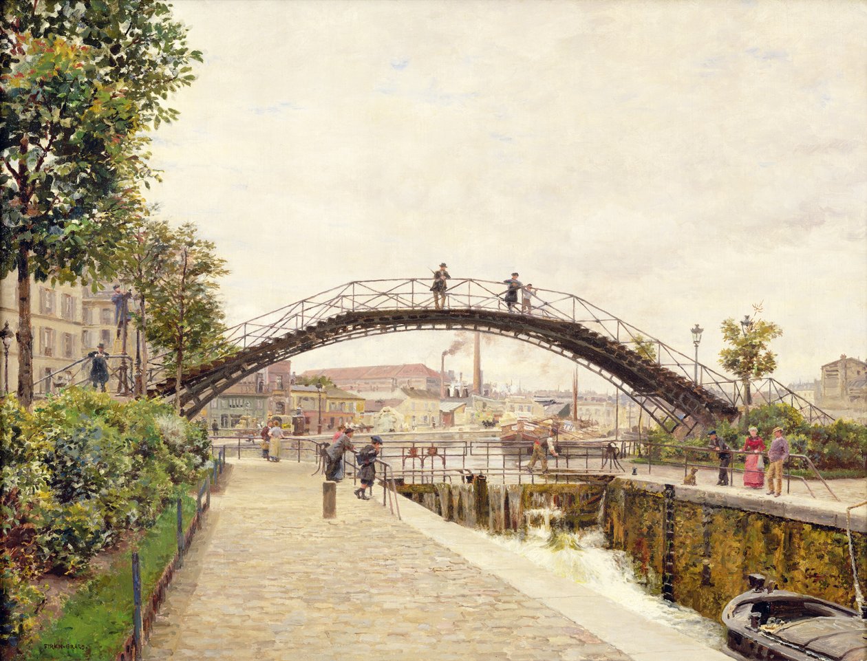 Het Saint-Martin Kanaal door Marie Francois Firmin Girard