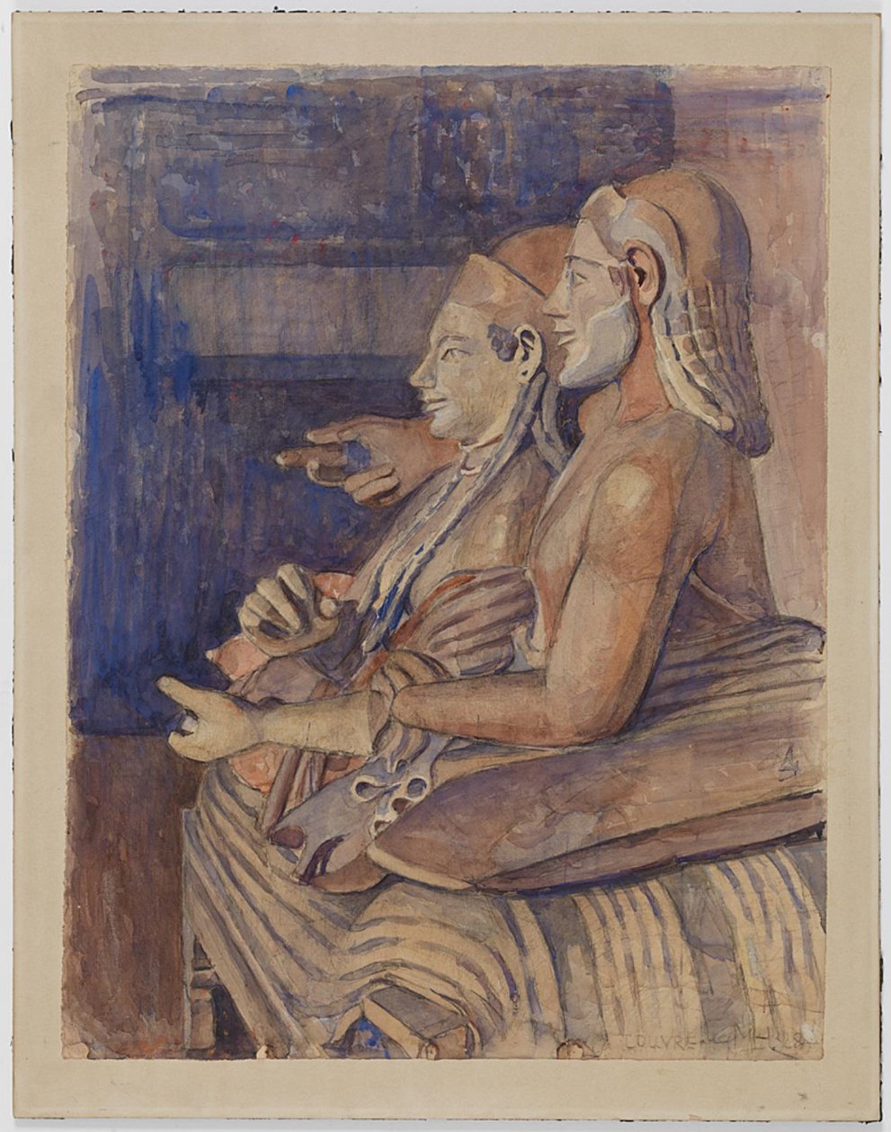 Etruskische sarcofaag in het Louvre door Marie Henriques
