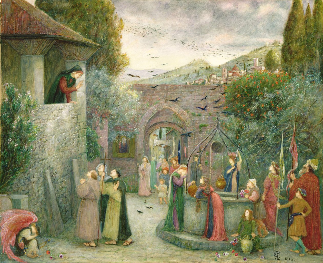 De Pelgrims door Marie Spartali Stillman