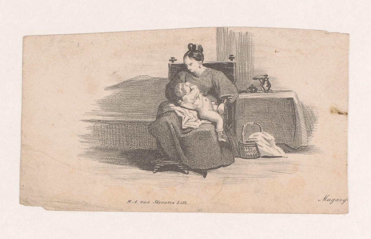 Moeder met kind door Marinus Adrianus van Straten