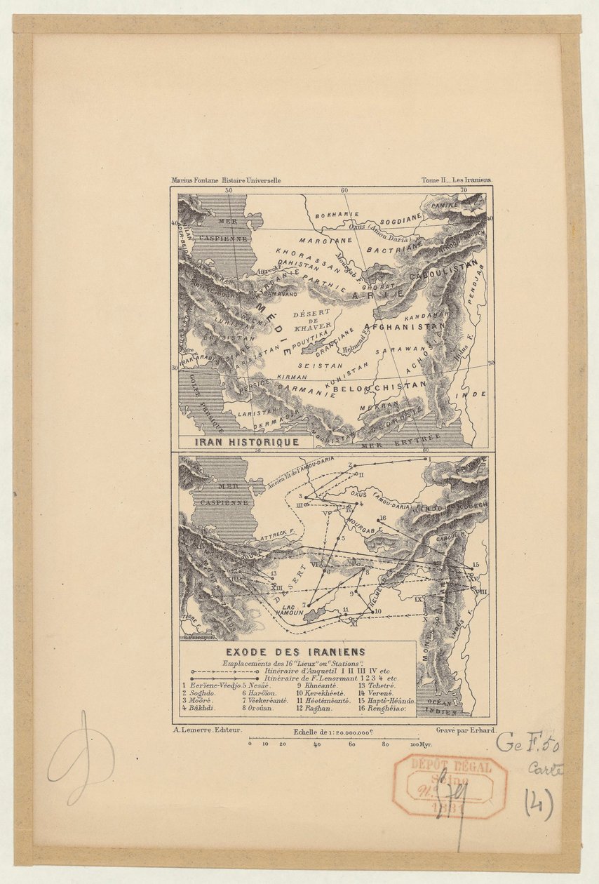 Historisch Iran; Exodus van de Iraniërs door Marius Fontane