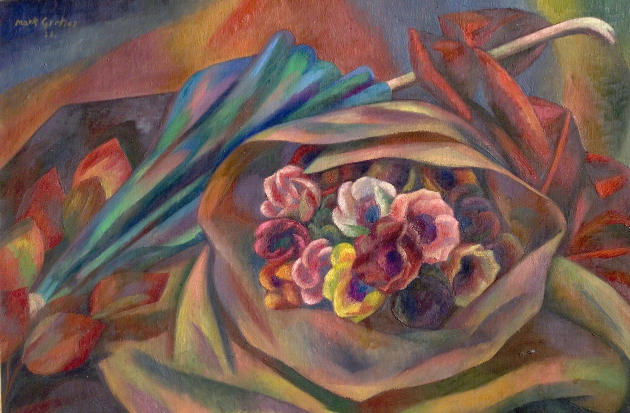 Boeket en parasol door Mark Gertler