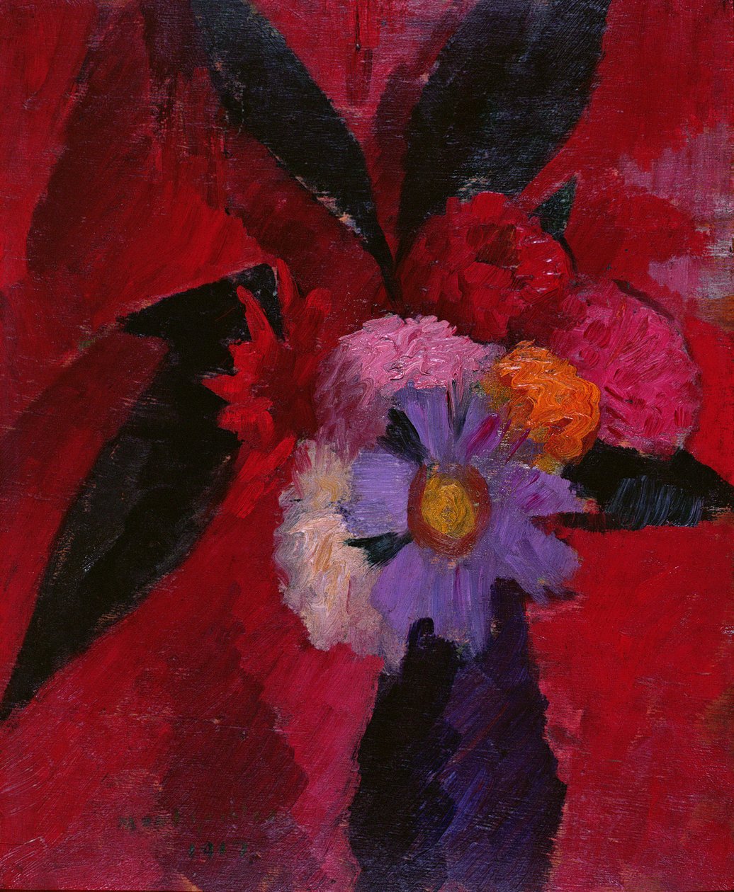 Bloemen, 1917 door Mark Gertler