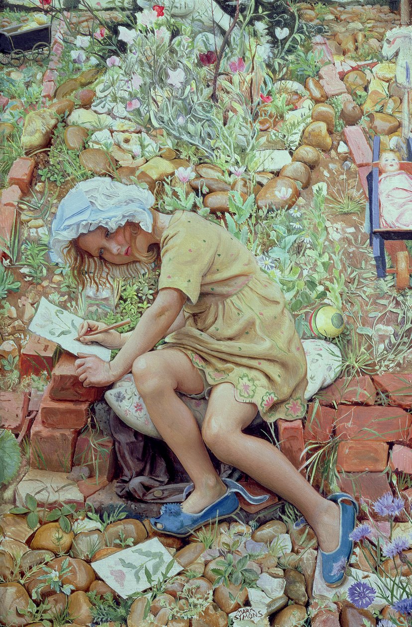 Molly in de Tuin, 1930 door Mark Lancelot Symons