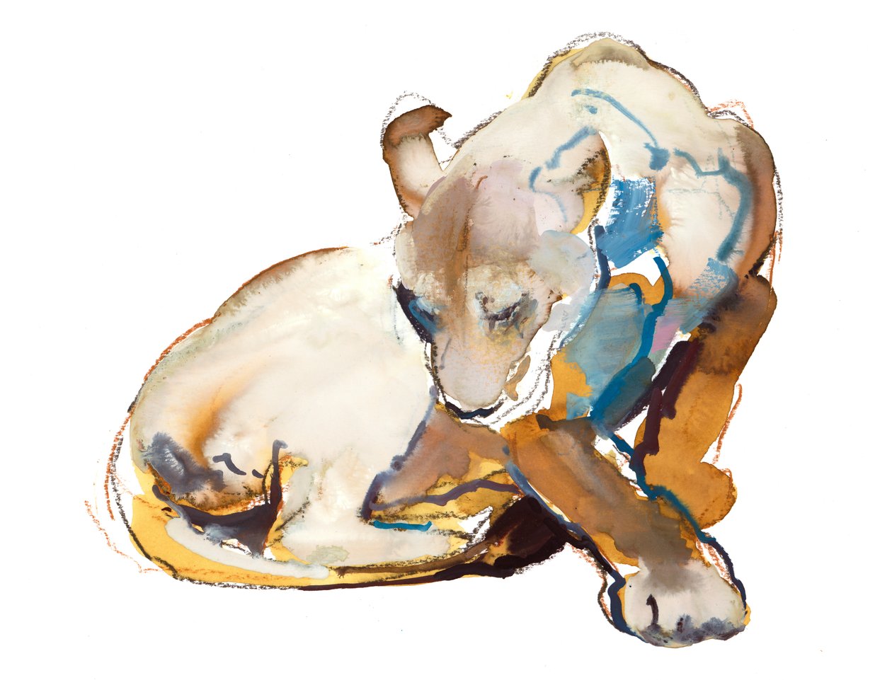 Feline verf (leeuwin), 2020 door Mark Adlington