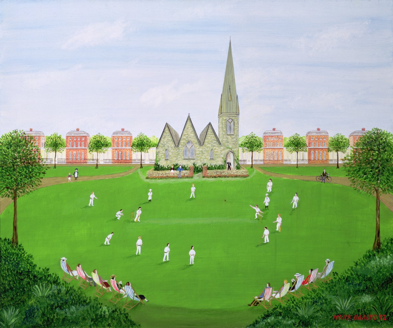 Cricket op Blackheath door Mark Baring