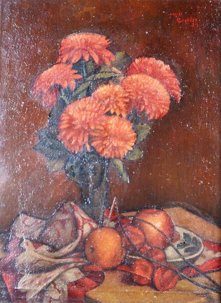 Stilleven met Chrysanten door Mark Gertler