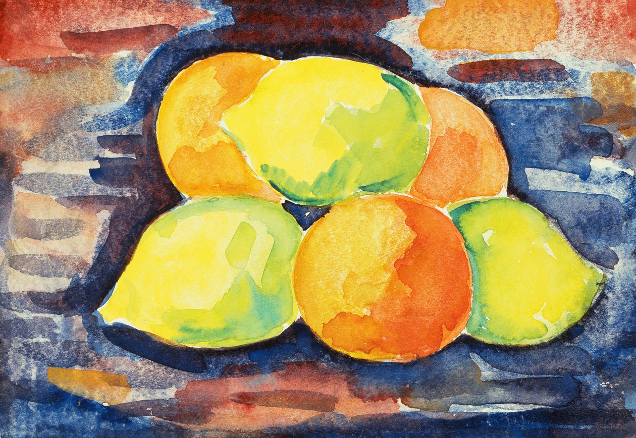 Stilleven met Fruit door Marsden Hartley