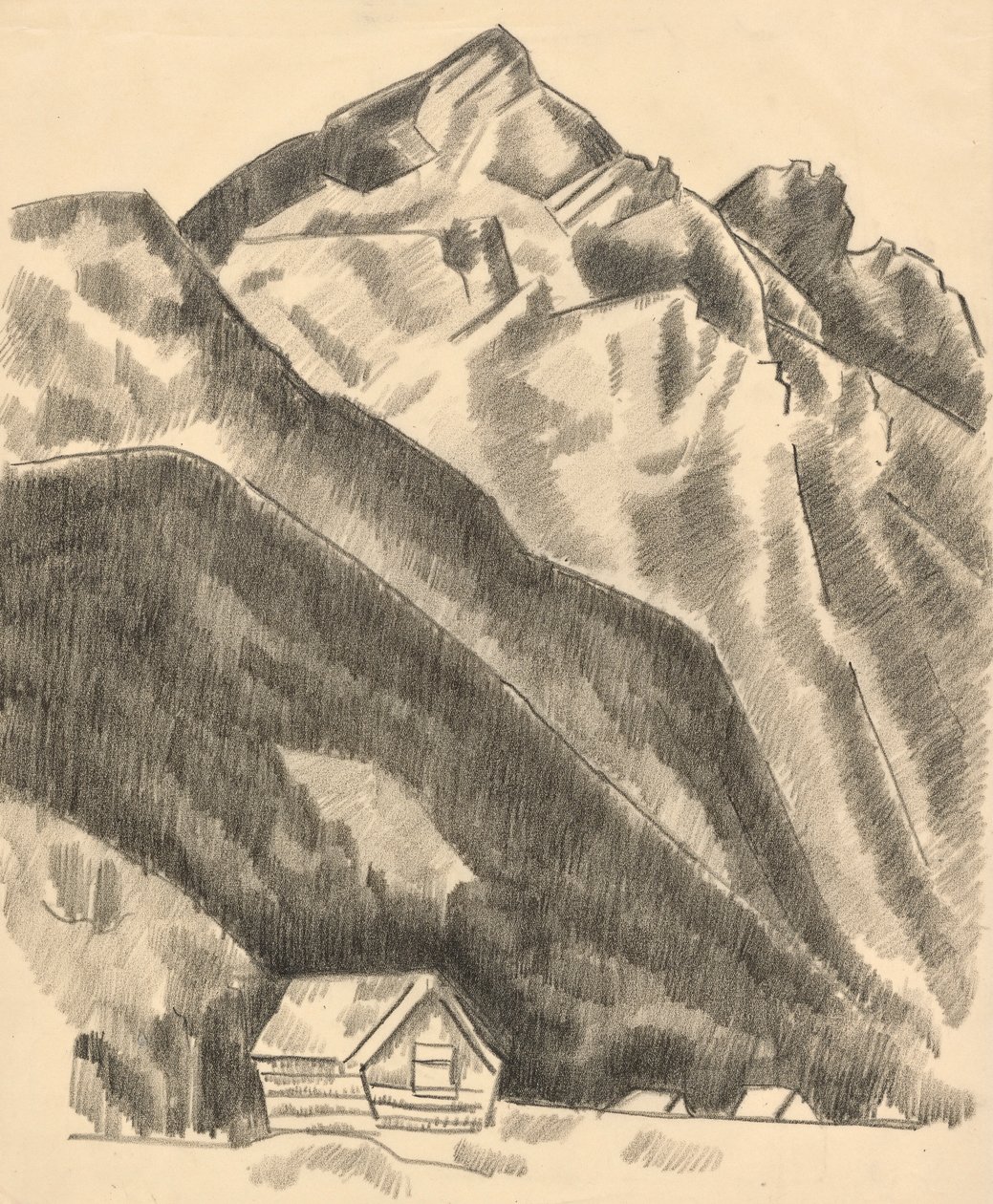 Berglandschap (Garmisch-Partenkirchen) door Marsden Hartley