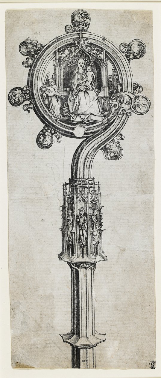 Een Bisschopsstaf, c. 1475-1480 door Martin Schongauer