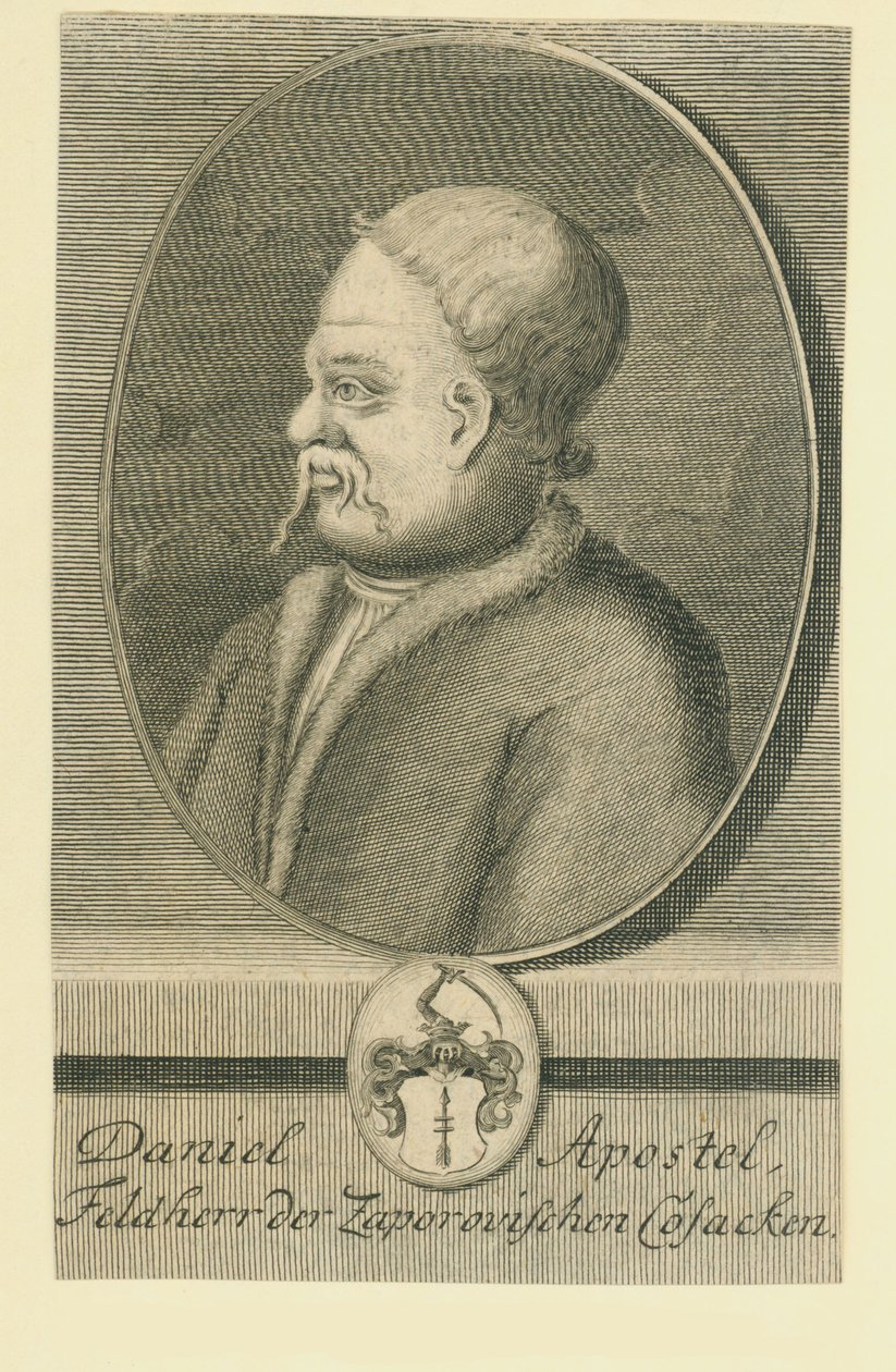 Hetman Danylo Apostol 1654-1734 door Martin Bernigeroth