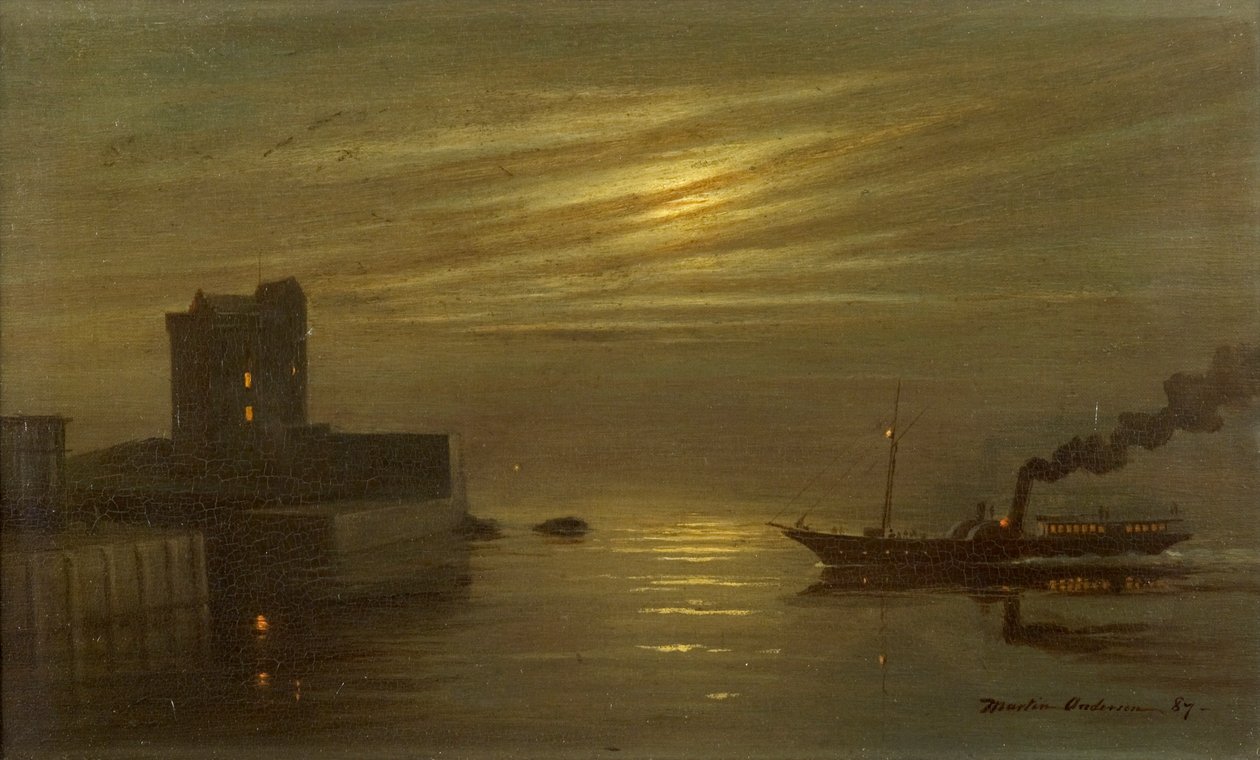Broughty Castle - Maanlichtscène door Martin  Anderson
