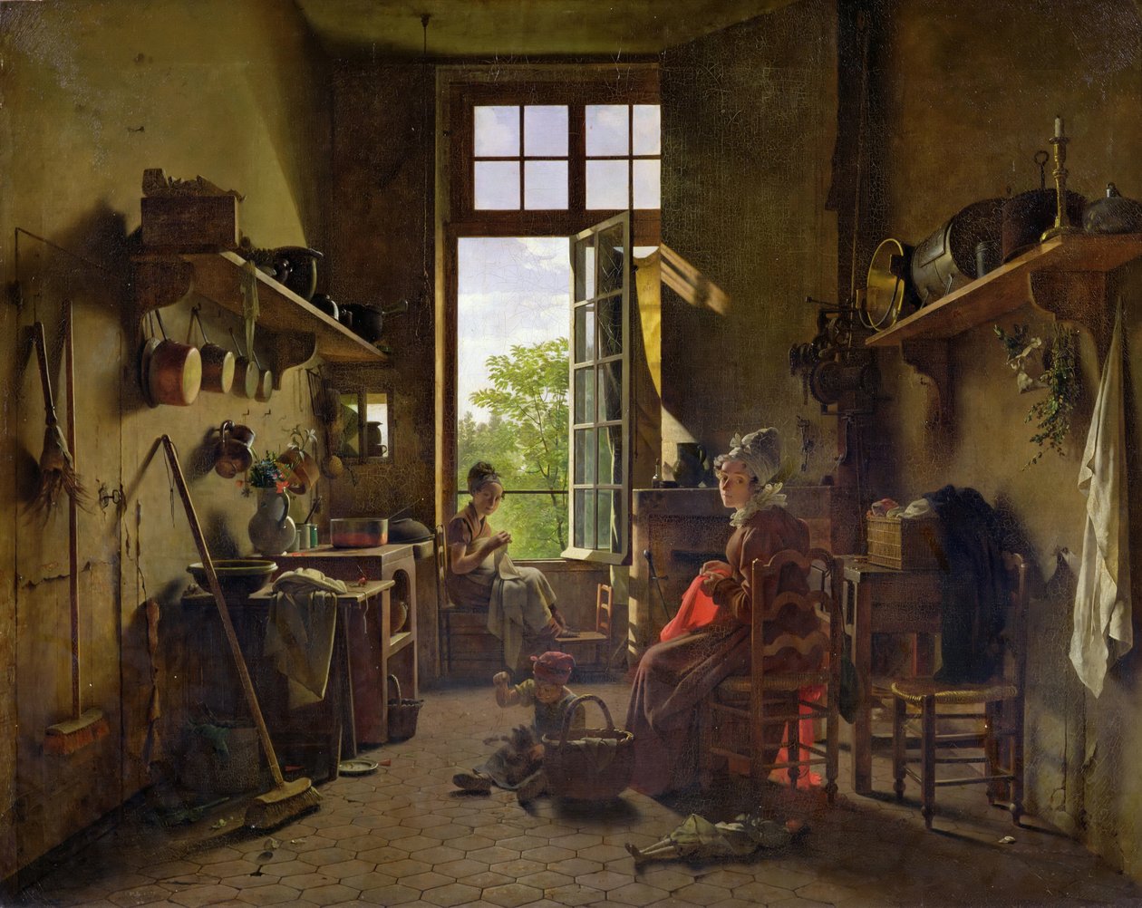 Keukeninterieur door Martin Drölling