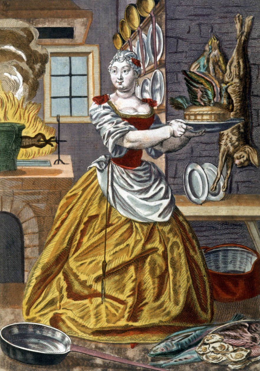 Een fornuis, ca. 1750 (gravure) door Martin Engelbrecht