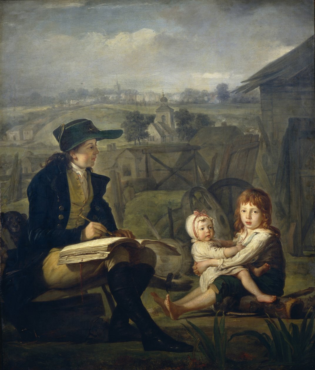Werther tekent kinderen, 1796 door Martin Ferdinand Quadal