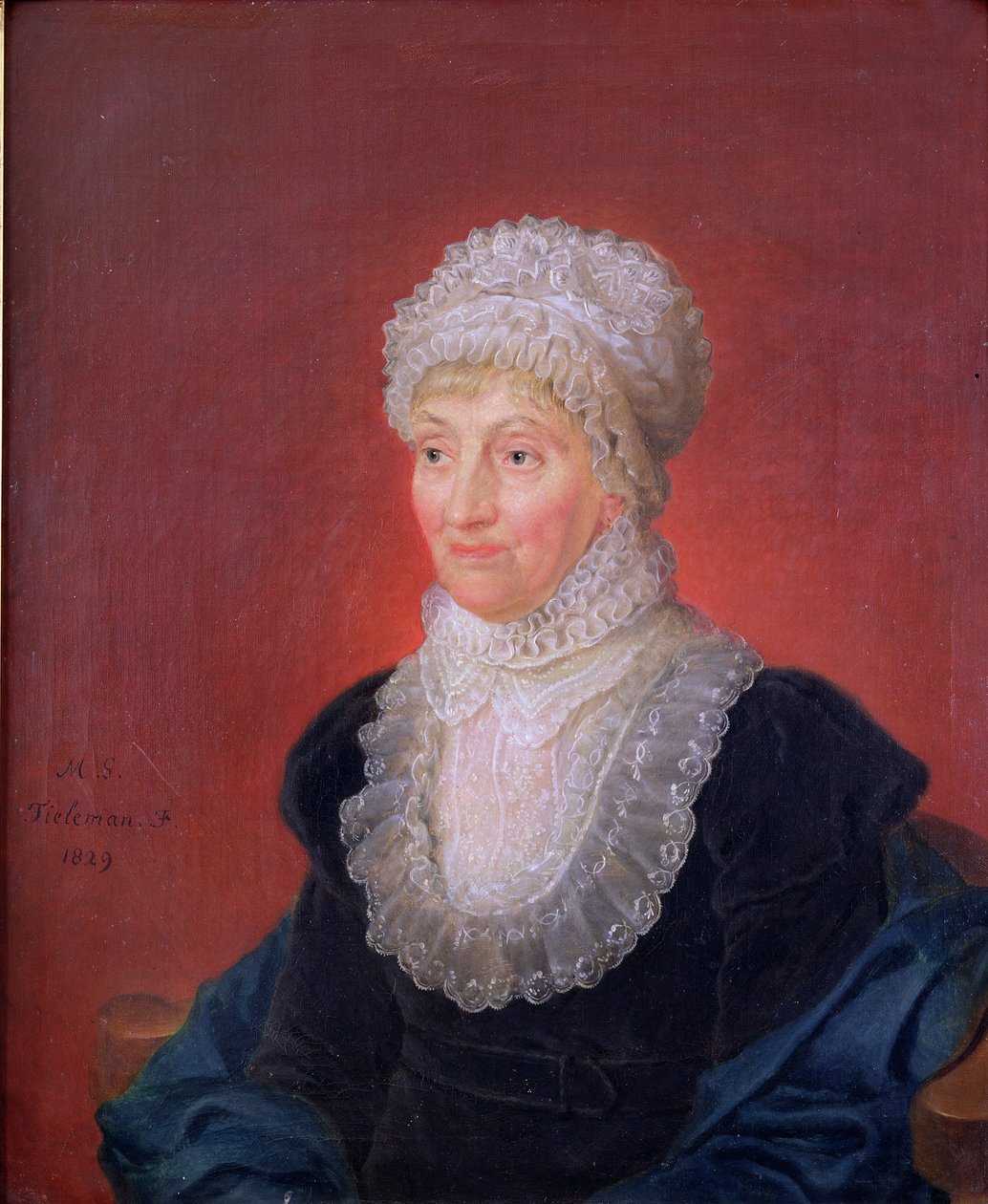 Caroline Herschel, 1829 door Martin Francois Tielemans