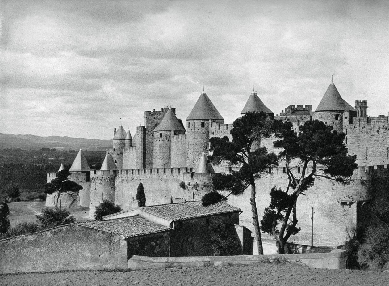 Carcassonne, Frankrijk, 1937 door Martin Hurlimann