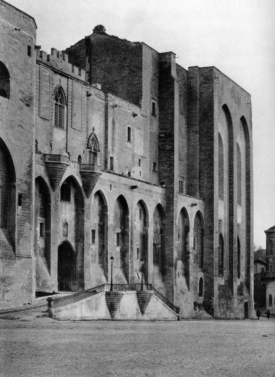 Pauselijk Paleis, Avignon, Frankrijk, 1937 door Martin Hurlimann