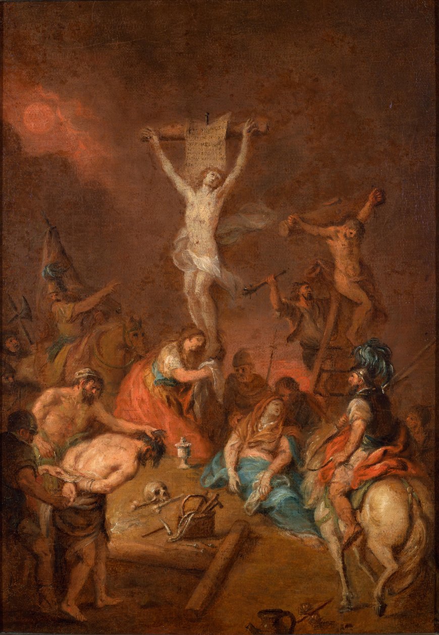 Christus aan het kruis door Martin Johann Schmidt