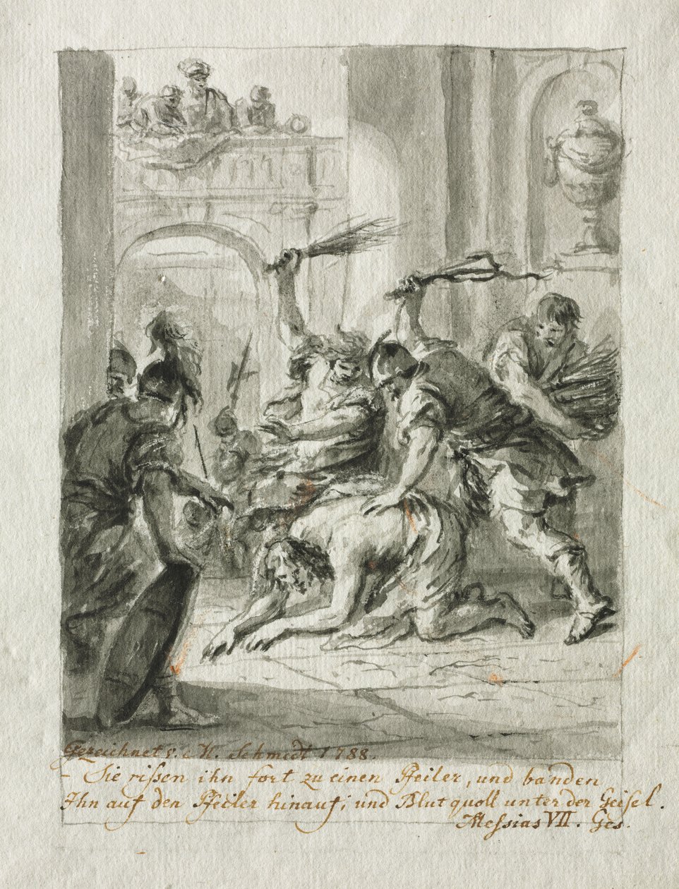 De geseling, 1788 door Martin Johann Schmidt