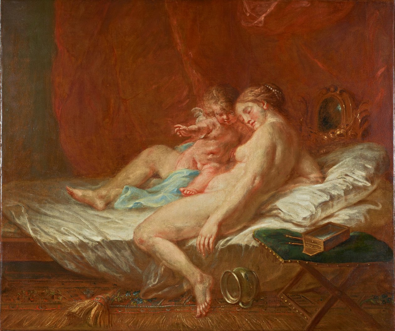 Venus en Amor door Martin Johann Schmidt