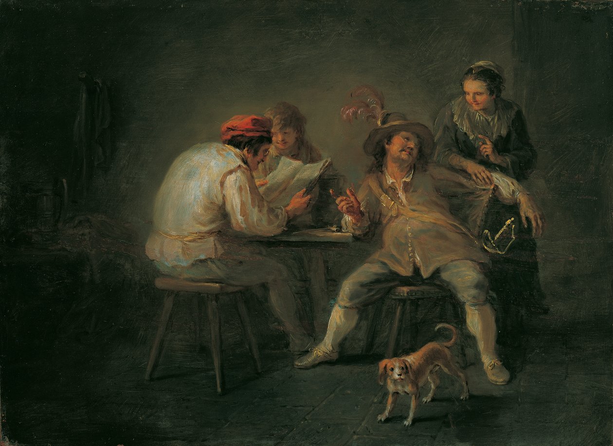 Herbergscène door Martin Johann Schmidt
