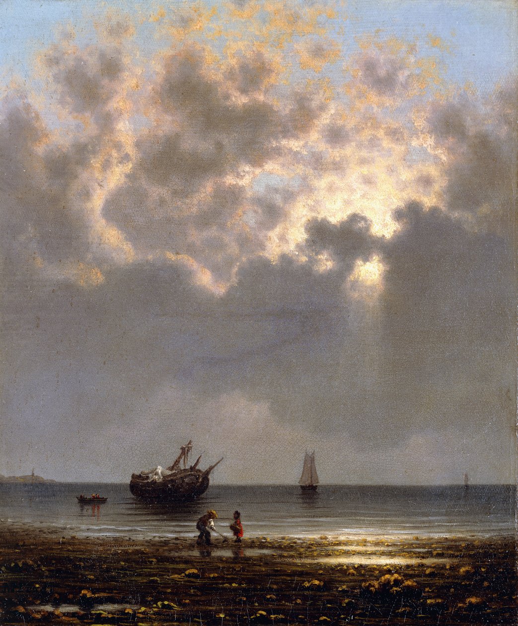 Zon breekt door de wolken door Martin Johnson Heade