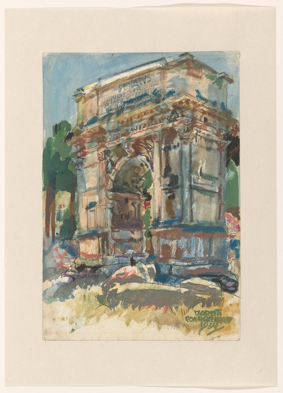 De boog van Titus, Rome door Martin Monnickendam