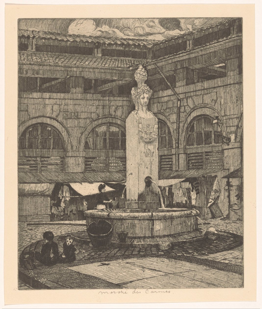 Marché des Carmes in Parijs door Martin Monnickendam