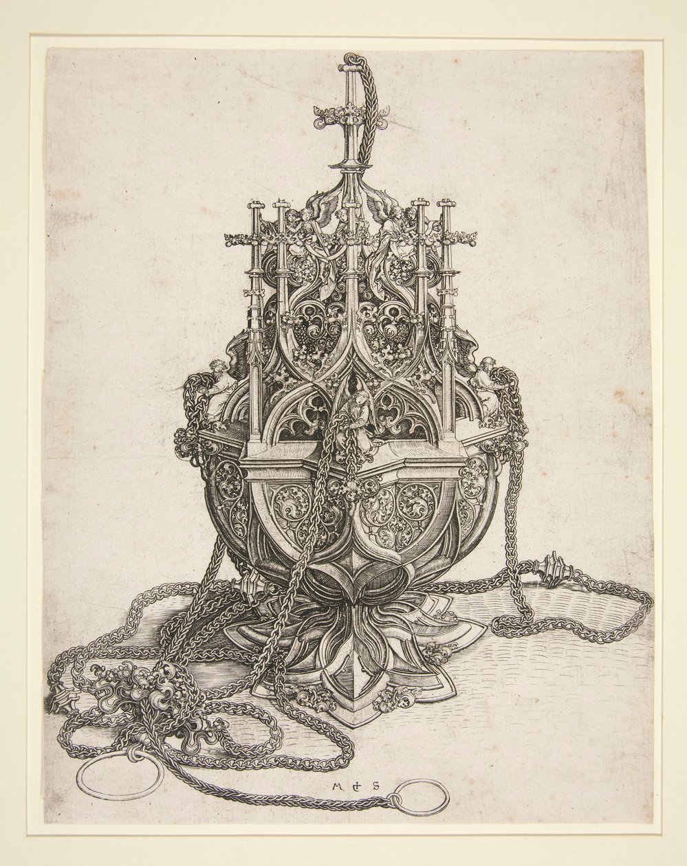 Een wierookvat door Martin Schongauer
