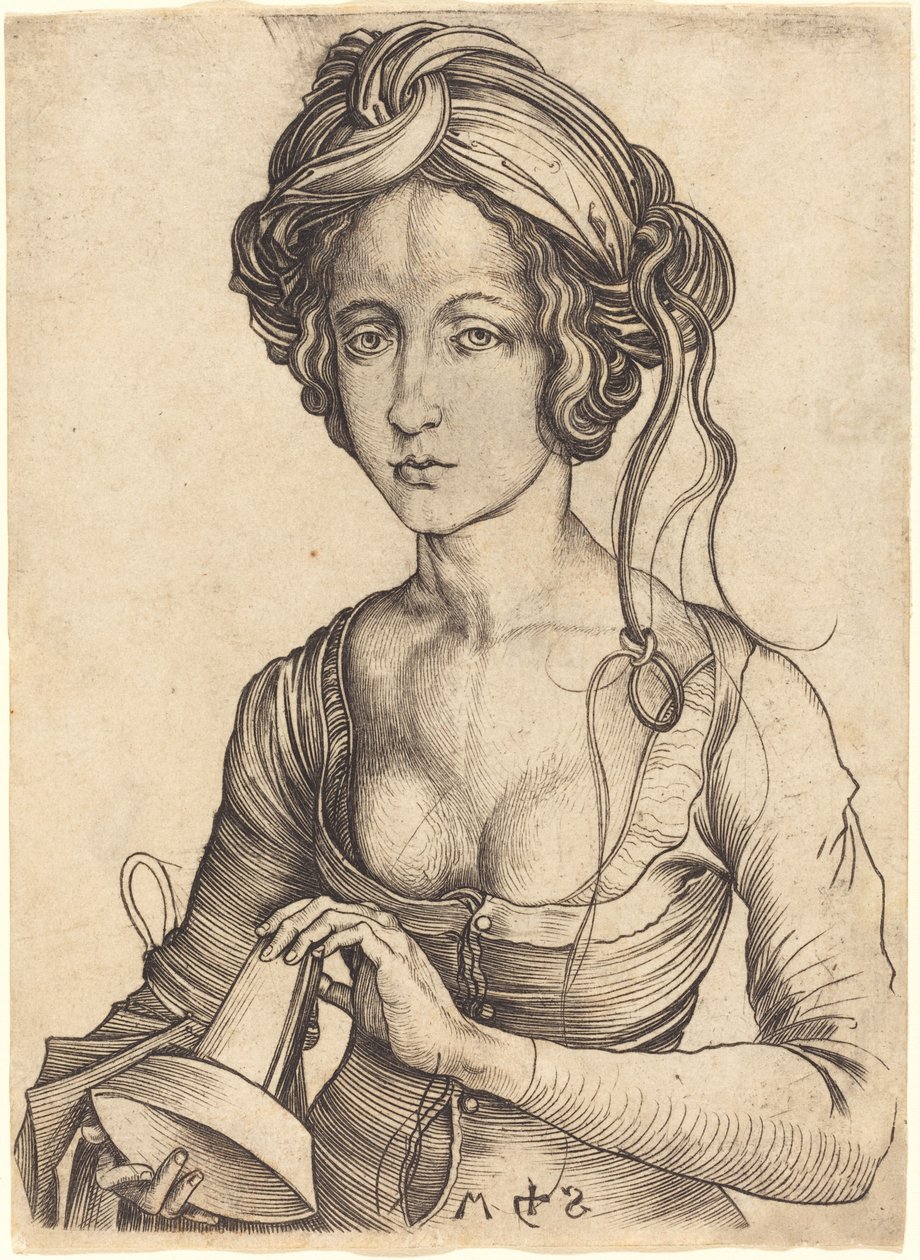 Een Dwaze Maagd door Martin Schongauer
