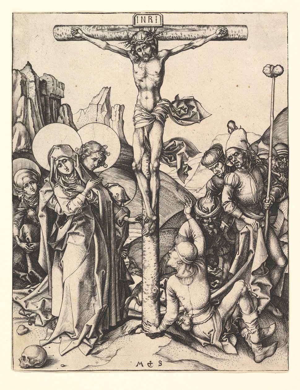 Kruisiging door Martin Schongauer