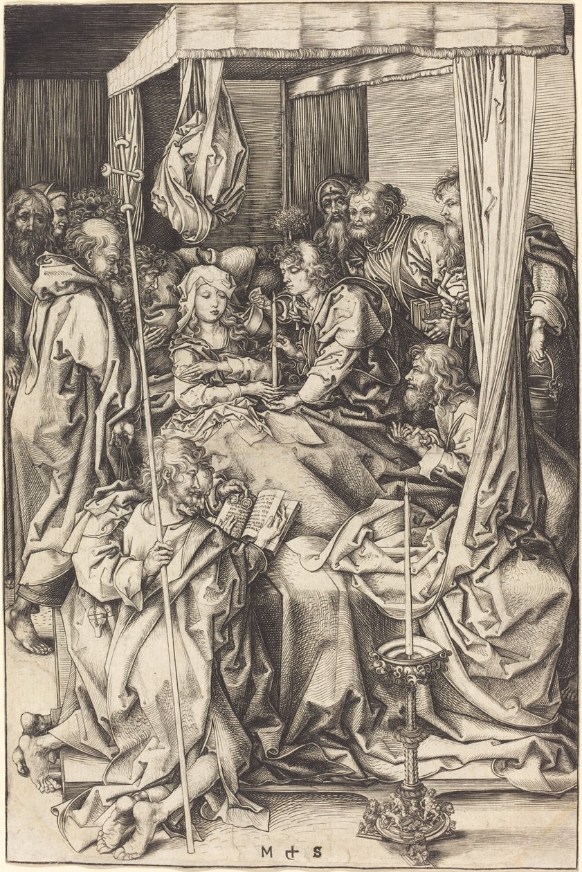 De Dood van de Maagd door Martin Schongauer