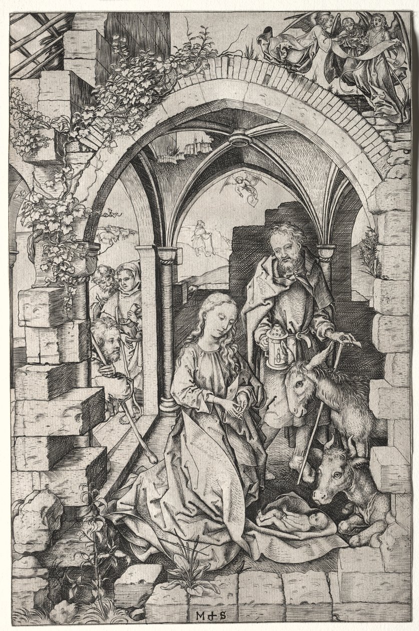 Leven van de Maagd: De Geboorte door Martin Schongauer