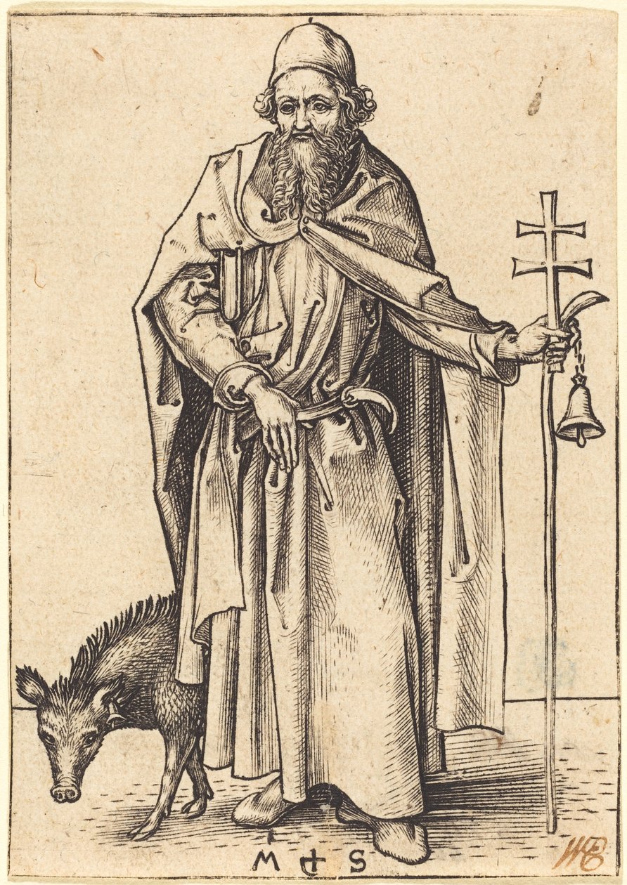 Sint Antonius door Martin Schongauer