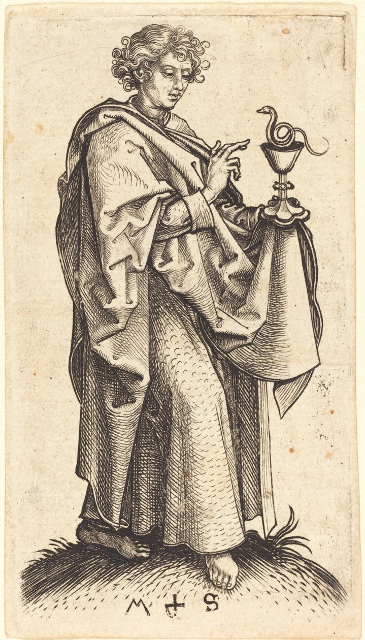 Sint Johannes de Evangelist door Martin Schongauer