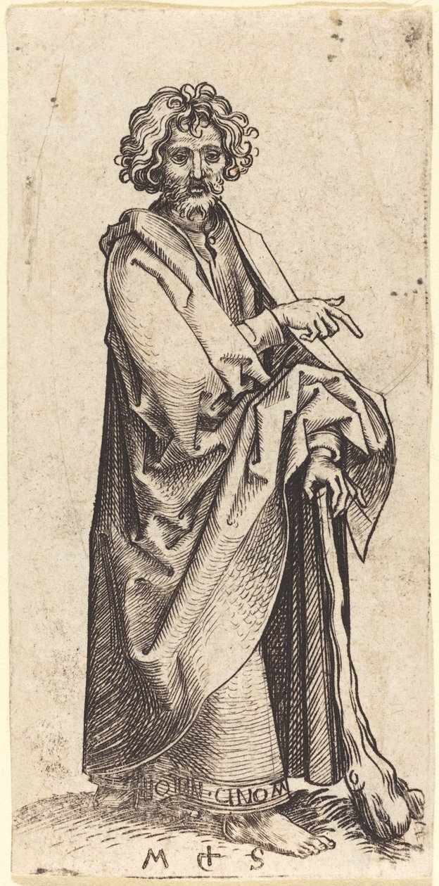 Sint Judas Thaddeüs door Martin Schongauer