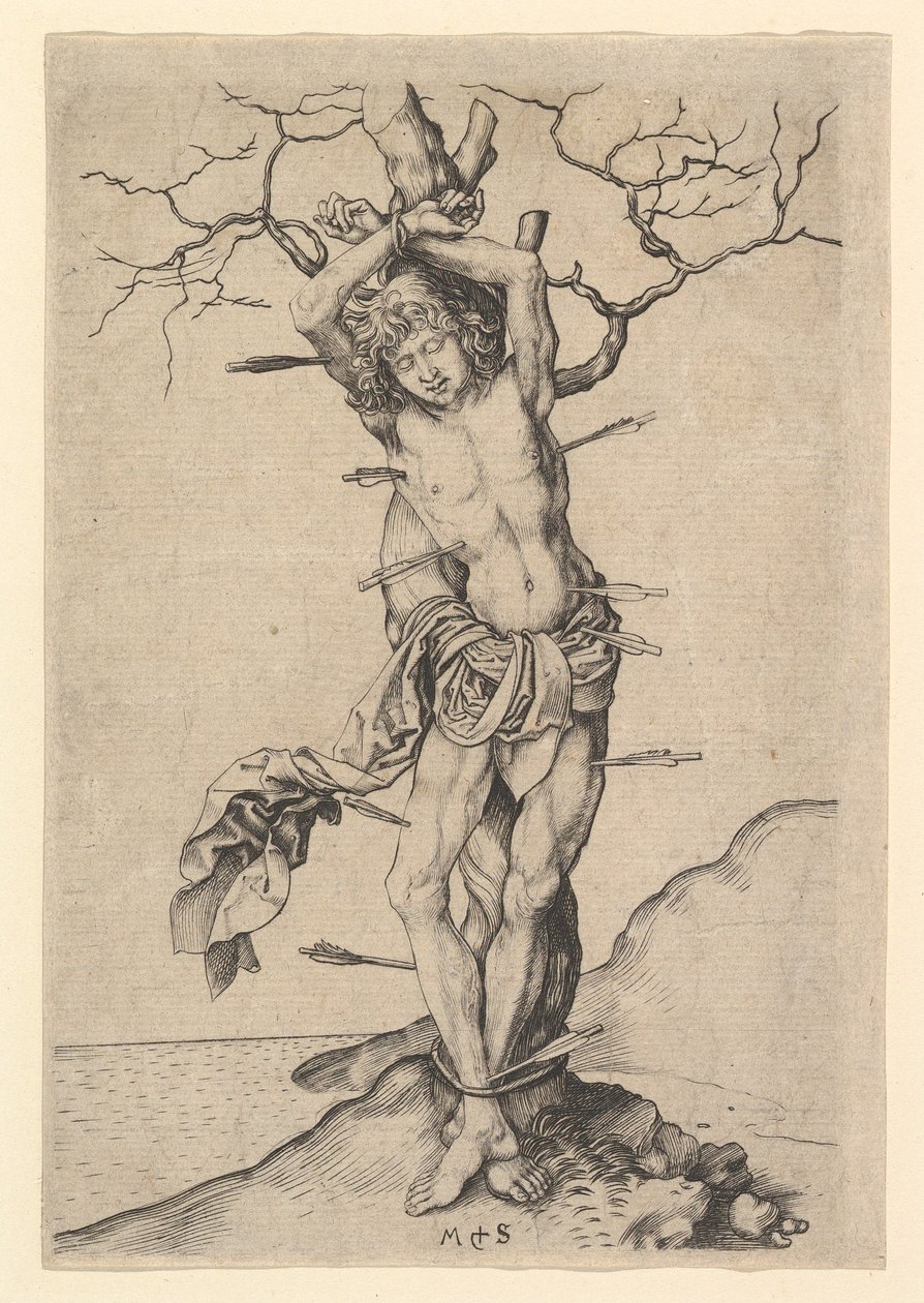 Sint Sebastiaan door Martin Schongauer