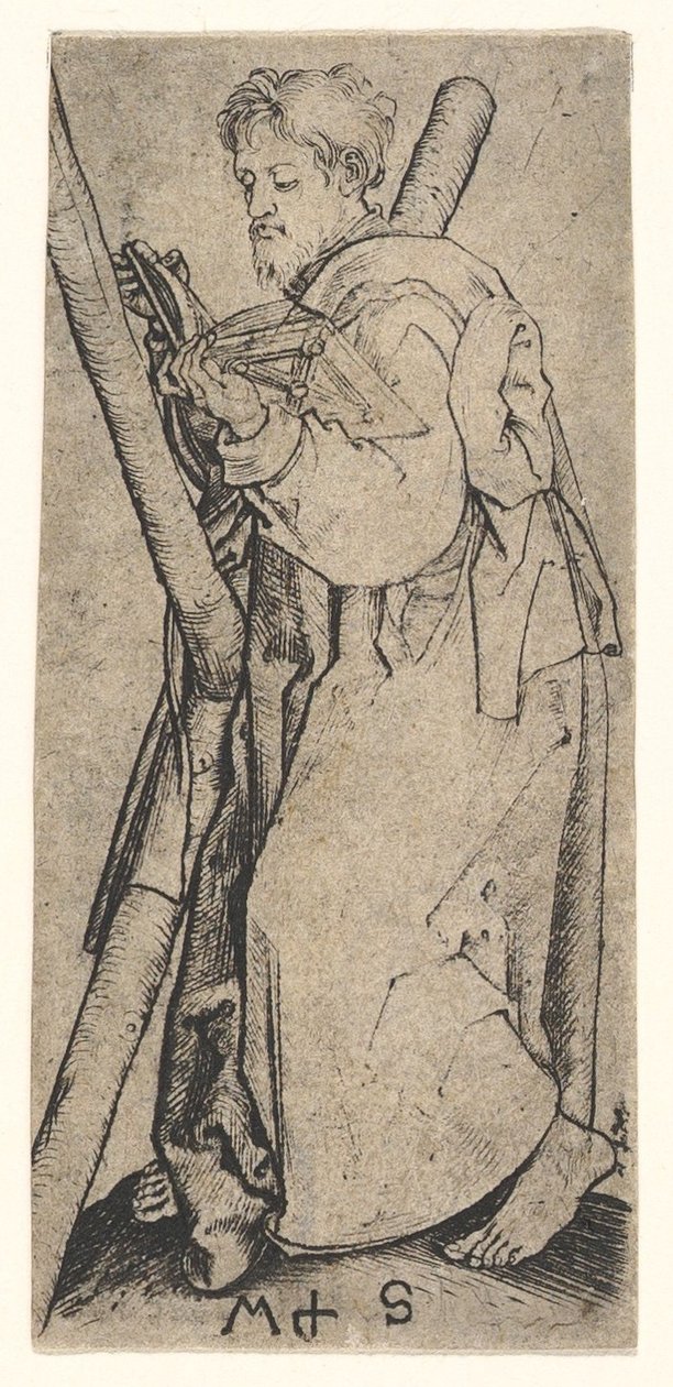 Sint Andreas, ca. 1435-1491 door Martin Schongauer